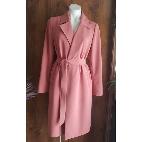Express Jackets & Blazers - Express Belted Flyaway Trench Muave Pink Jacket